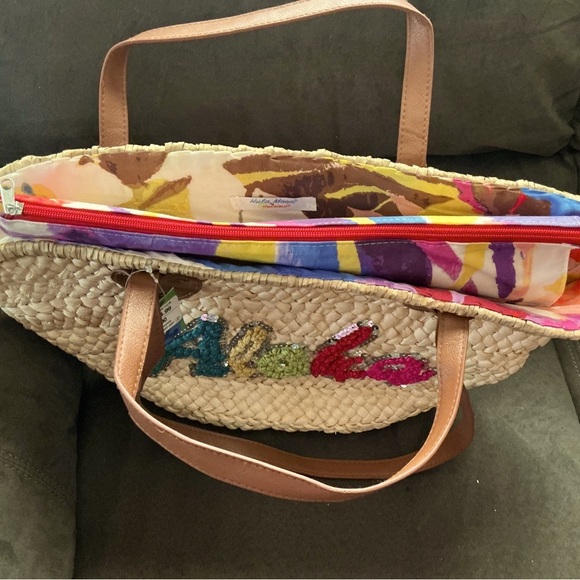 🆕️HULA MOON STRAW TOTE BAG BY JAMS WORLD - Picture 7 of 11